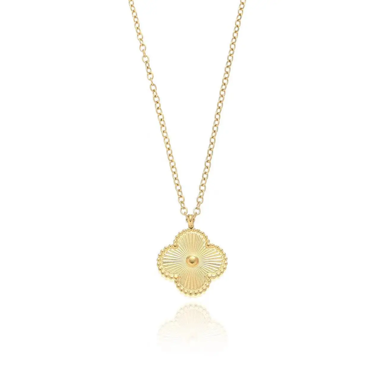 Lucky Clover Necklace for Women Gold Plated — feature 3