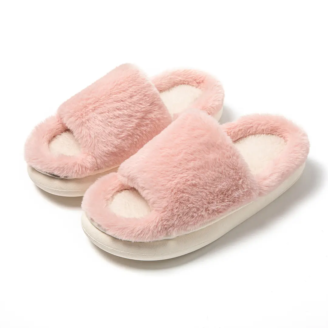 Cross-Border Hot-Selling Plush Cotton Slippers for Home Use, Non-Slip and Warm, Support Wholesale and Customization in Stock - Image 2