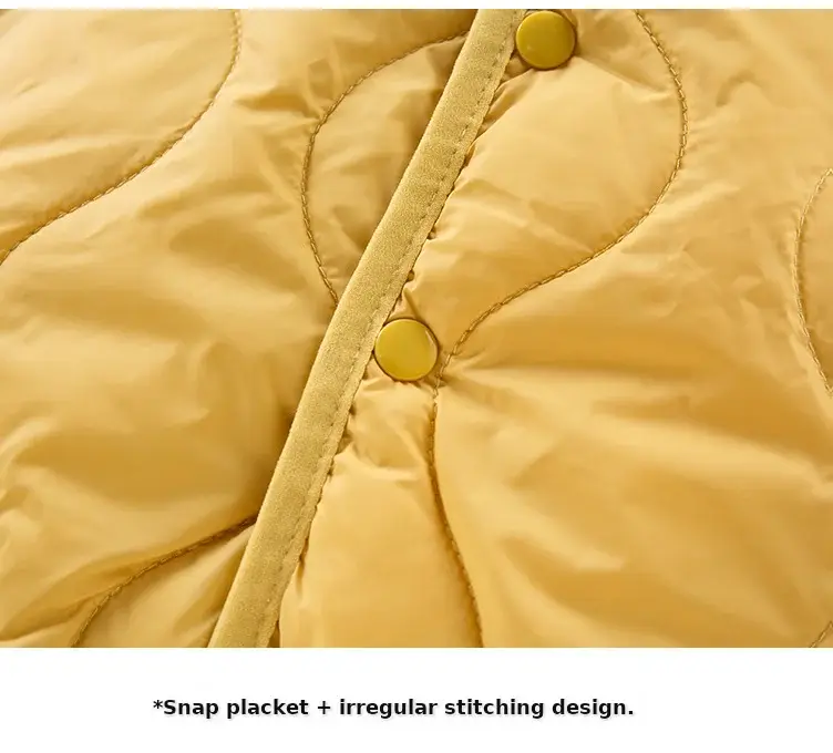 Children's Down Silk Lining Jacket Pink Yellow White Medium — feature 28