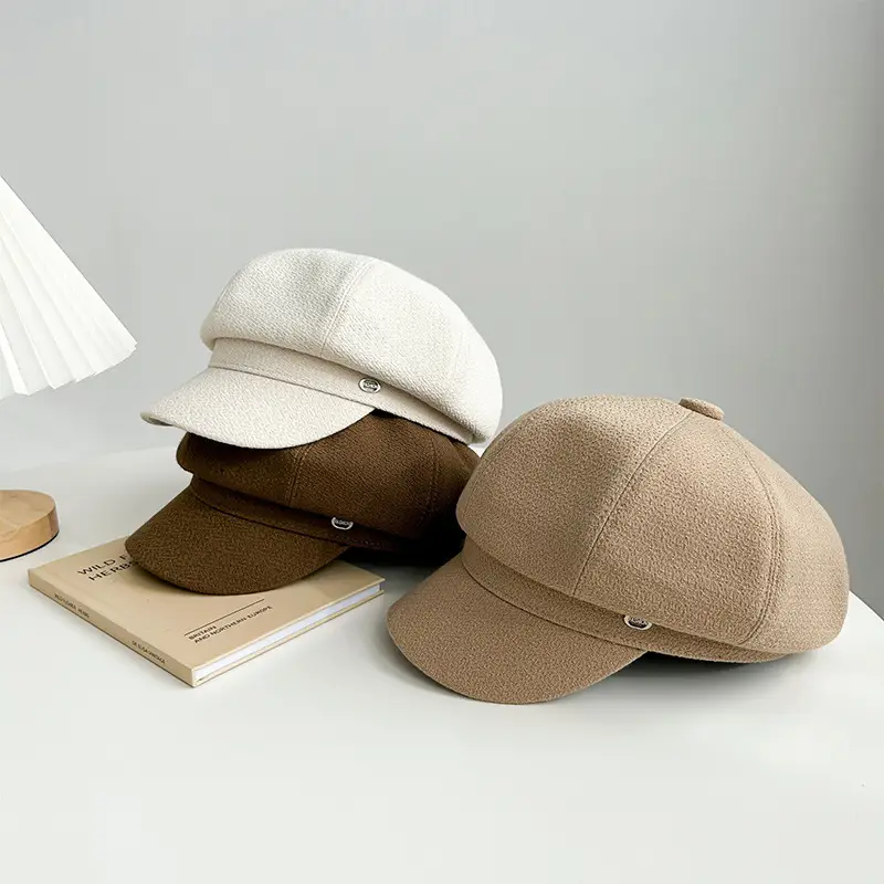 Black Beret Hat for Women Autumn Winter British Style — feature 22