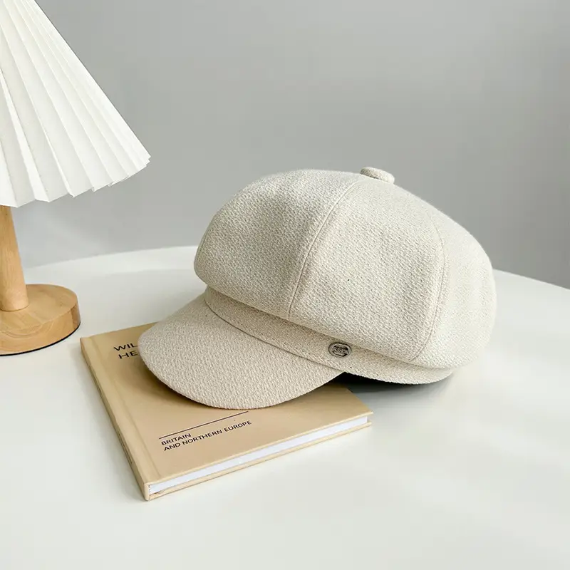 Black Beret Hat for Women Autumn Winter British Style — feature 28