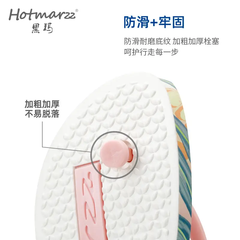 Hotmarzz Heima Women's Flip-Flops Small Fresh Non-Slip Flip-Flops Shopping Wear Pvc Sandals Slippers - Image 5