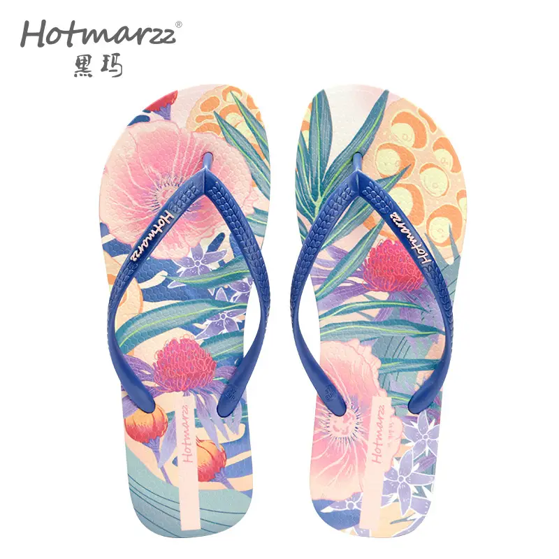 Hotmarzz Heima Women's Flip-Flops Small Fresh Non-Slip Flip-Flops Shopping Wear Pvc Sandals Slippers - Image 2