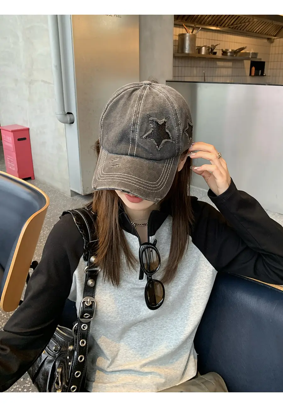 Pink Star-Embroidered Women's Baseball Cap with Headphones — feature 7