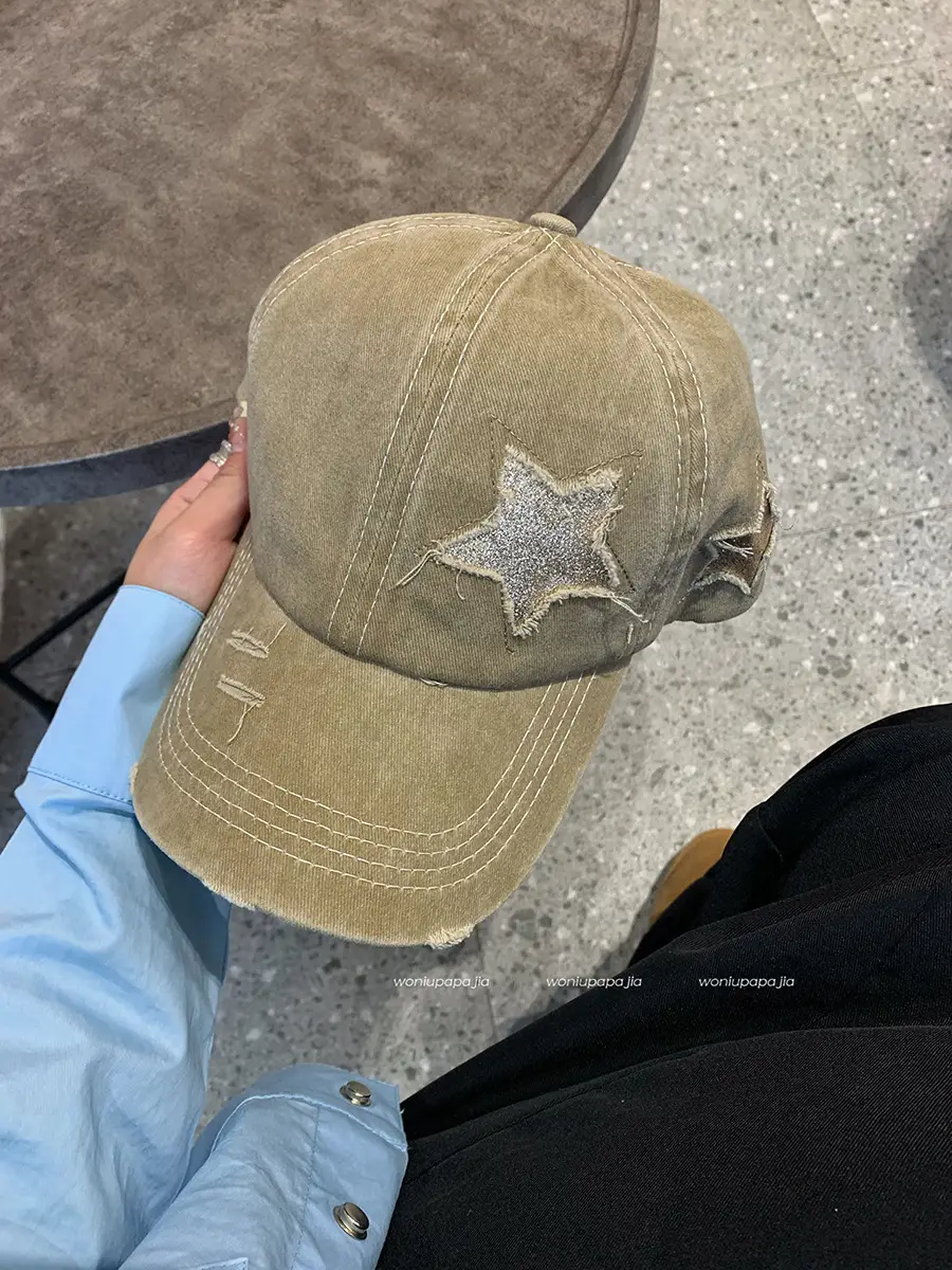 Pink Star-Embroidered Women's Baseball Cap with Headphones - Image 3