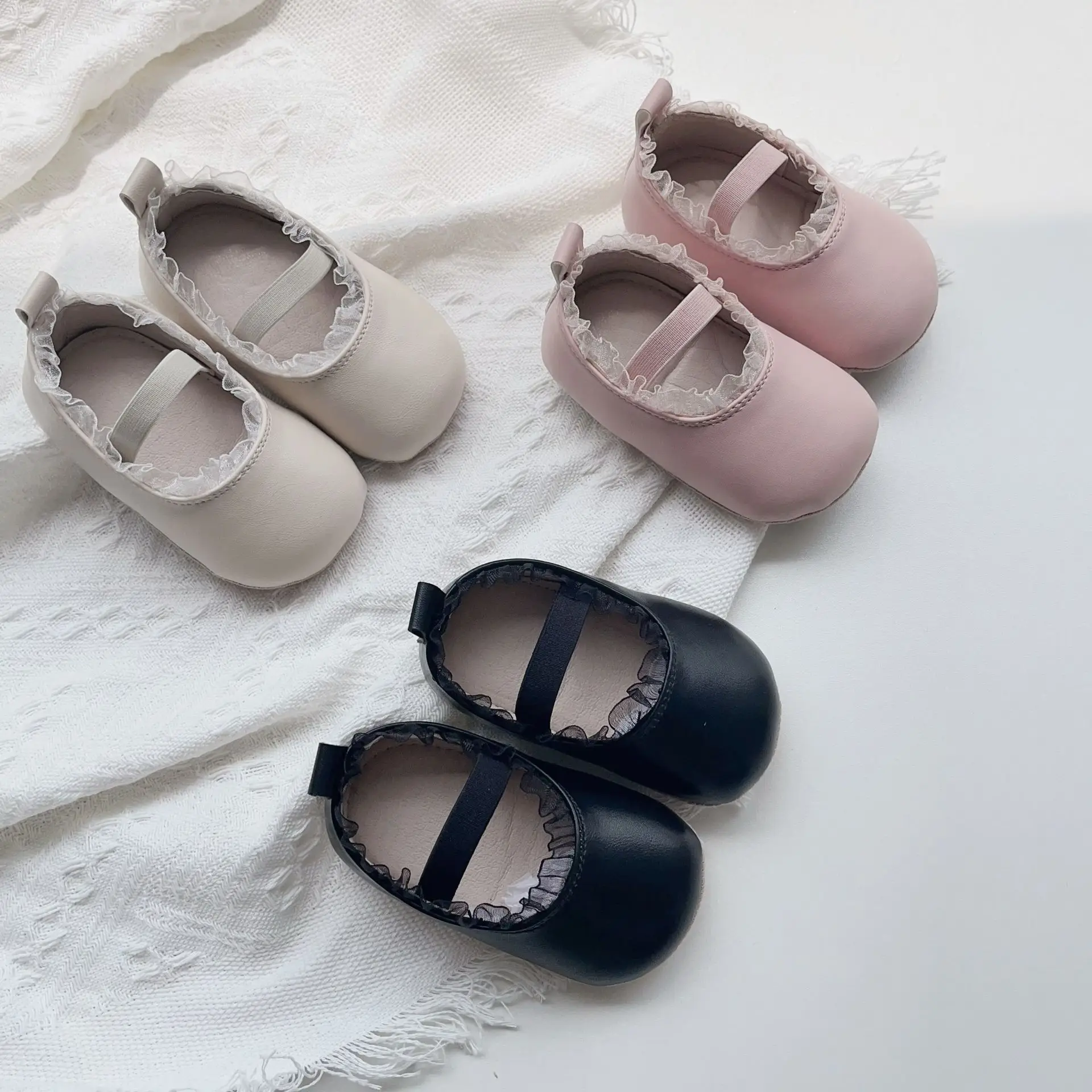 Pink Lace Baby Shoes for Girls Non-Slip — feature 12