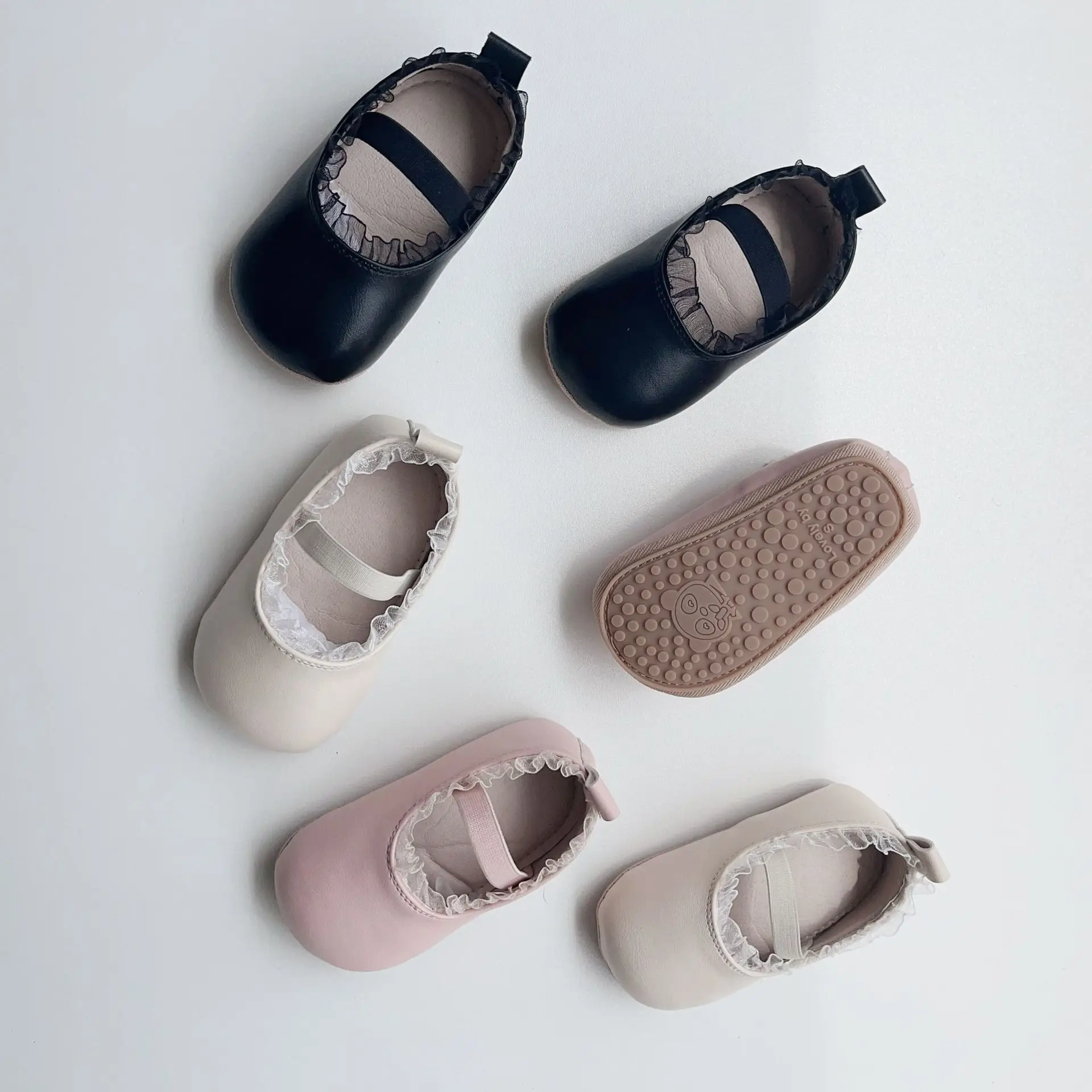 Pink Lace Baby Shoes for Girls Non-Slip — feature 14