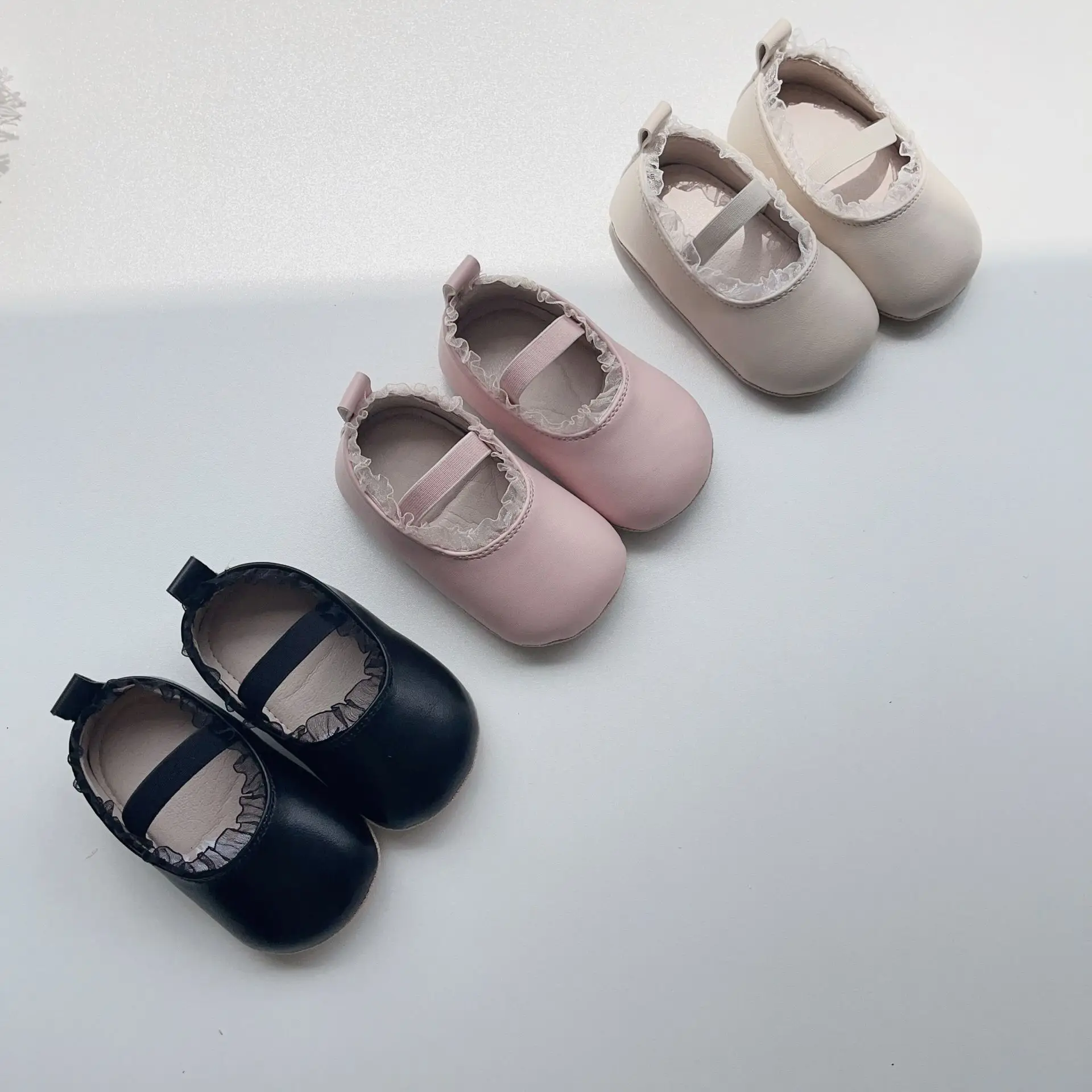 Pink Lace Baby Shoes for Girls Non-Slip — feature 15