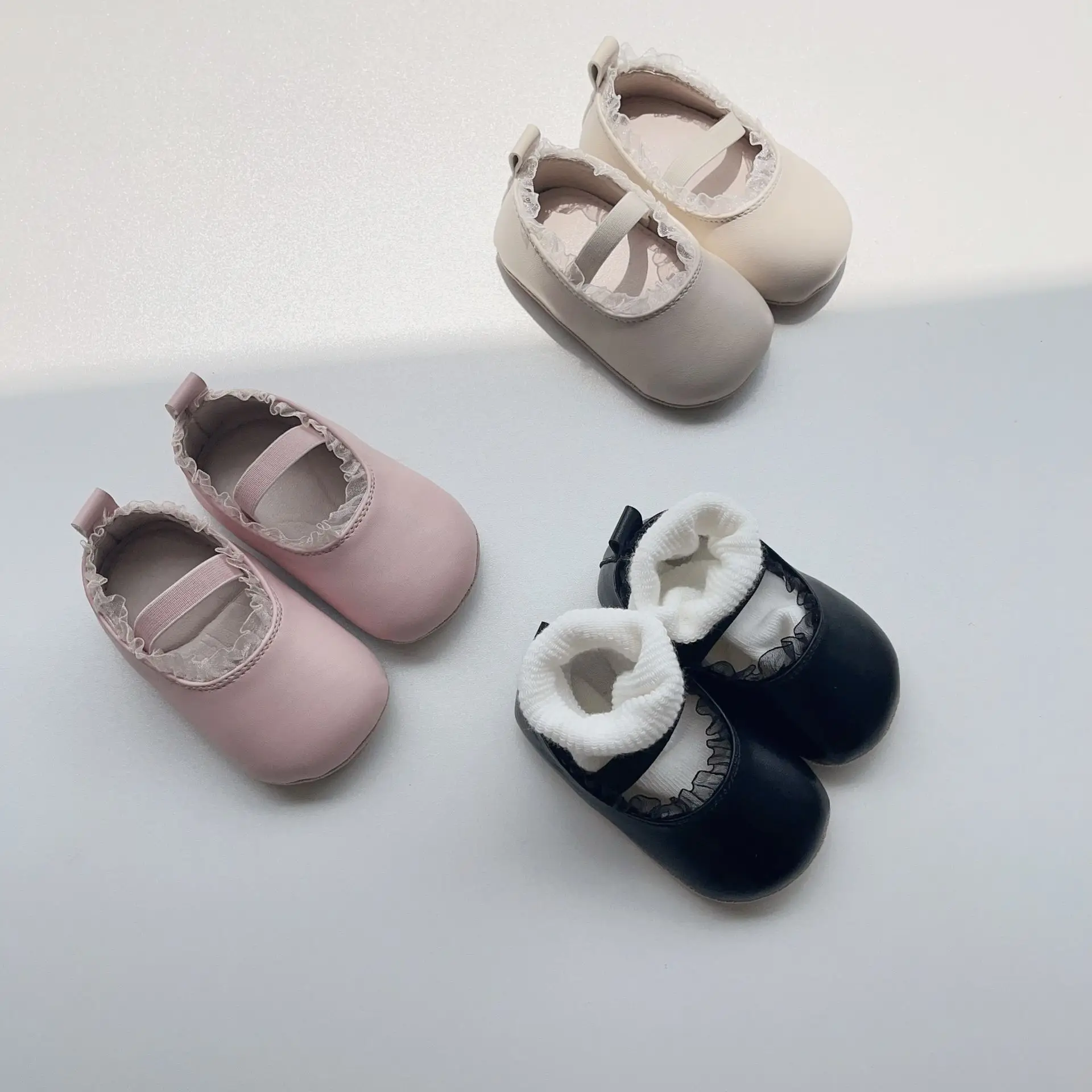 Pink Lace Baby Shoes for Girls Non-Slip — feature 16