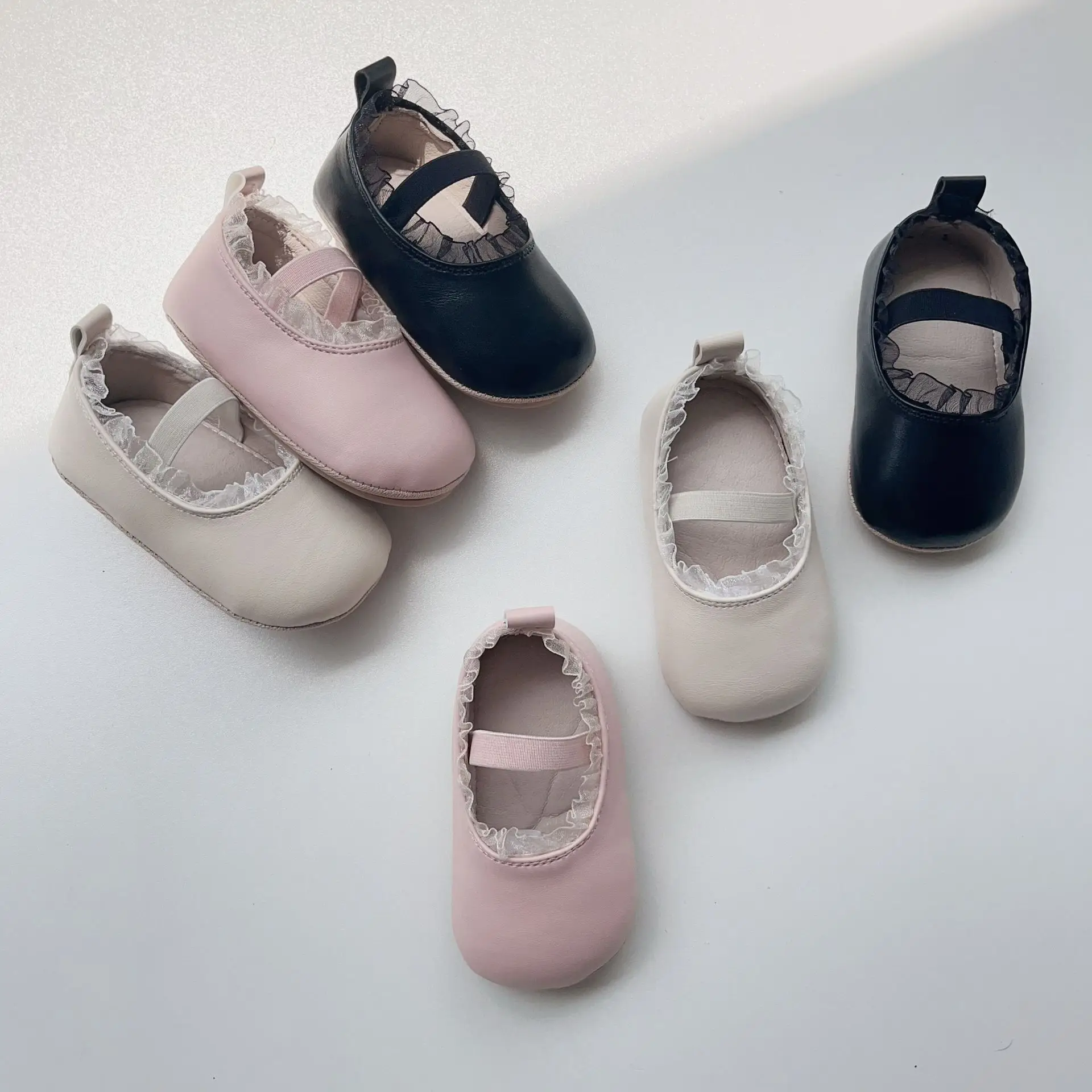 Pink Lace Baby Shoes for Girls Non-Slip — feature 9