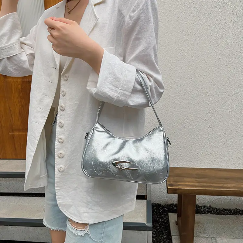 Black Leather Shoulder Bag for Women 2023 - Image 5
