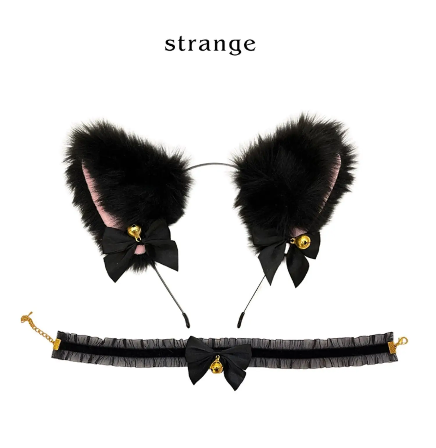 Black Lace Masquerade Cat Headband for Halloween Party
