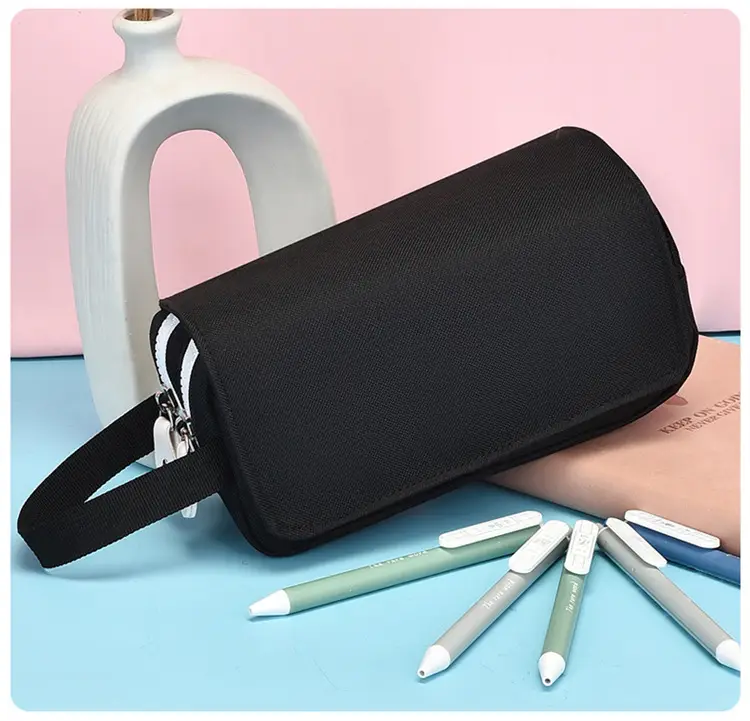 Classic Pencil Case Black Large Capacity High School Student — feature 8