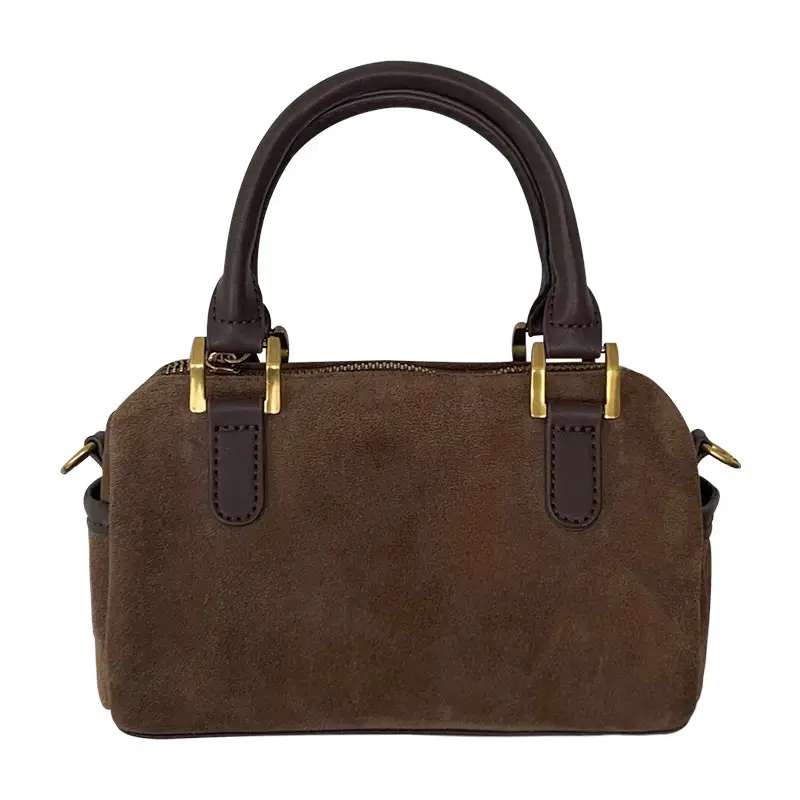 Korean Style Suede Shoulder Crossbody Bag Brown - Image 6