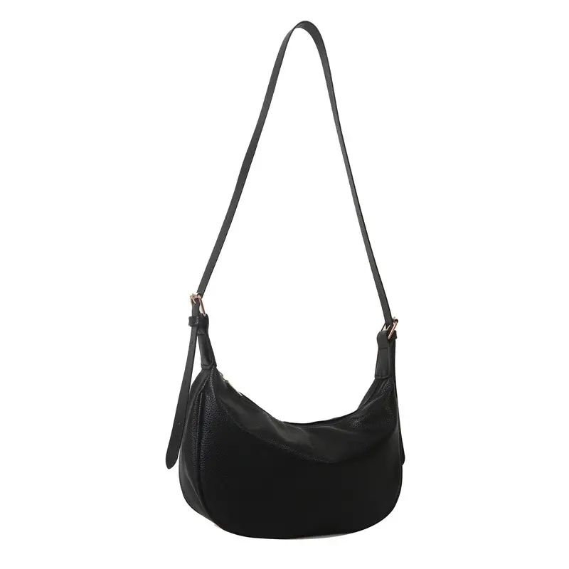 Vintage Black Crossbody Bag with Wide Strap - Image 9
