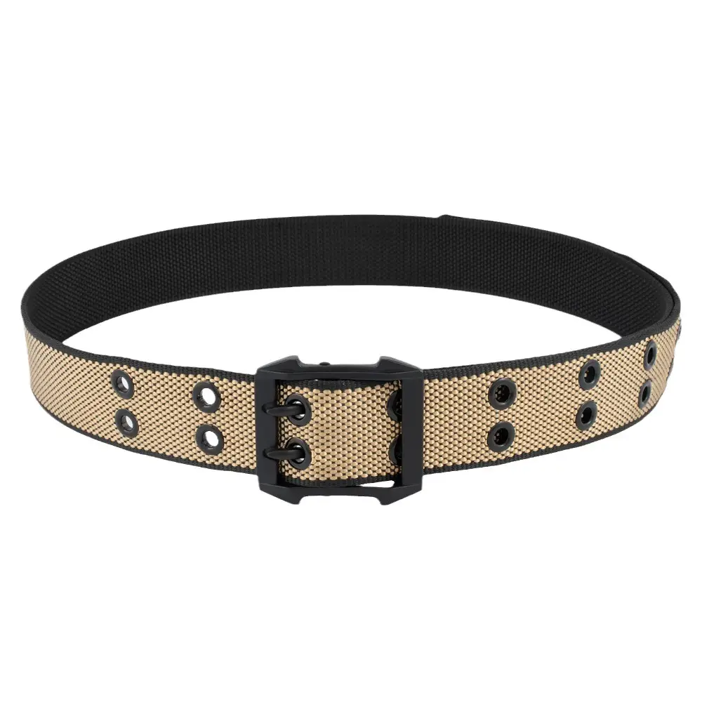 Men's Nylon Belt with Double Pin Buckle Black - Image 10