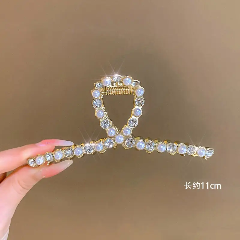 Gold Pearl Hair Clip for Women Large Size - Image 10
