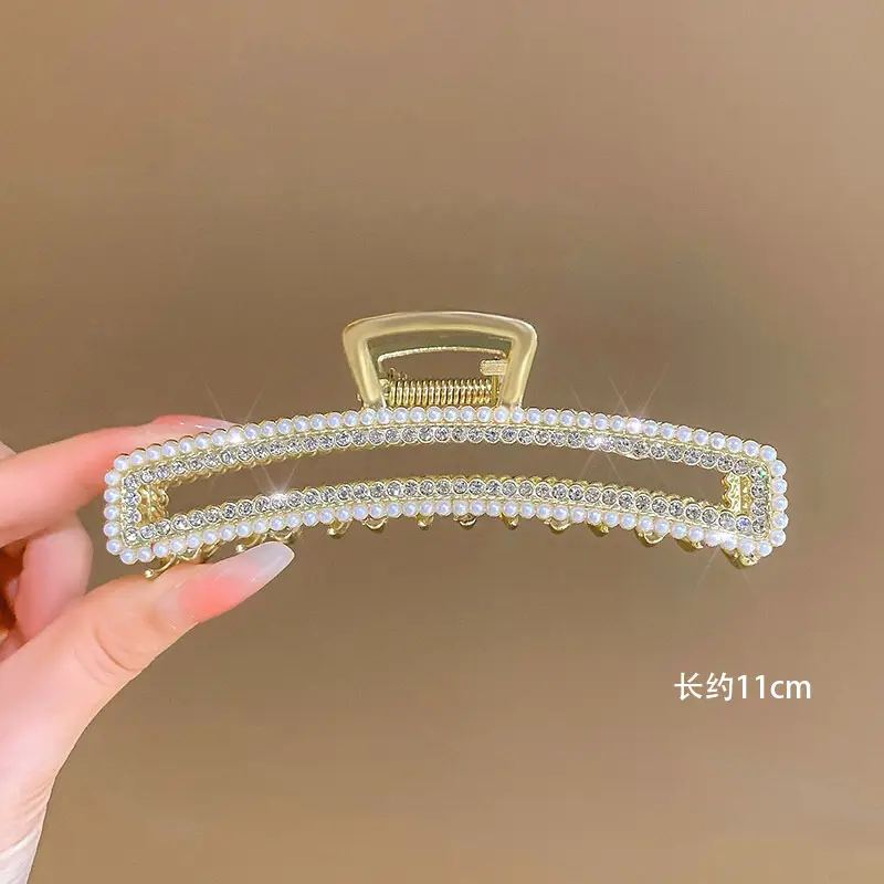 Gold Pearl Hair Clip for Women Large Size - Image 15