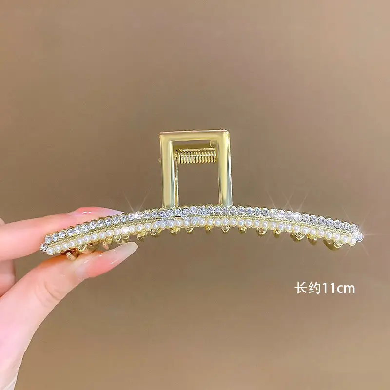 Gold Pearl Hair Clip for Women Large Size - Image 16