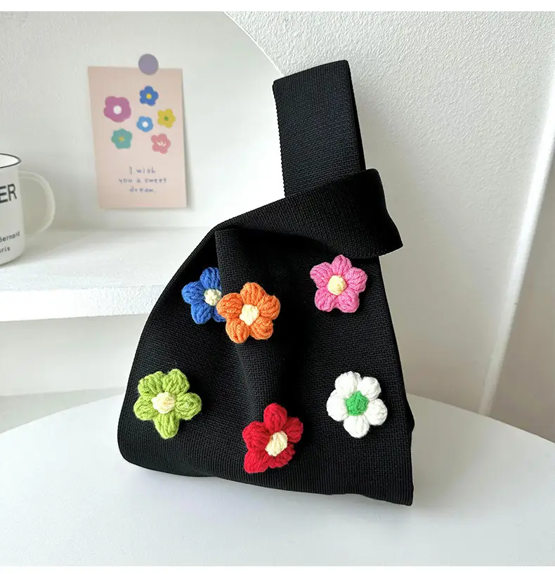 Korean Style Flower Knitted Shoulder Bag — feature 18