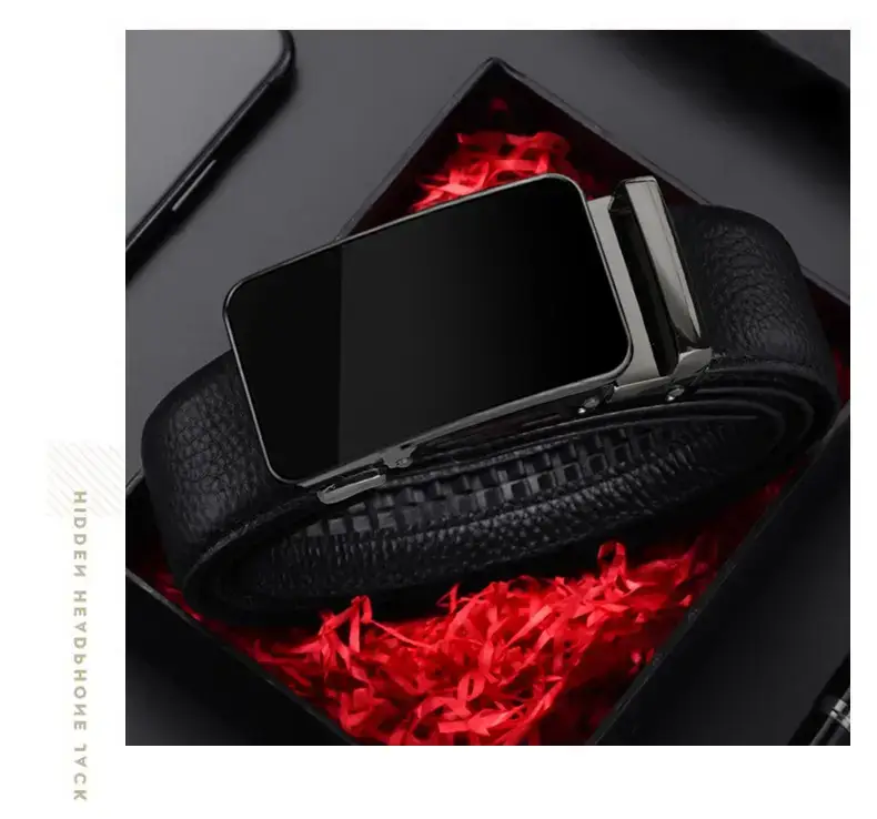 Men's Automatic Buckle Belt Black Casual Business All Match — feature 11