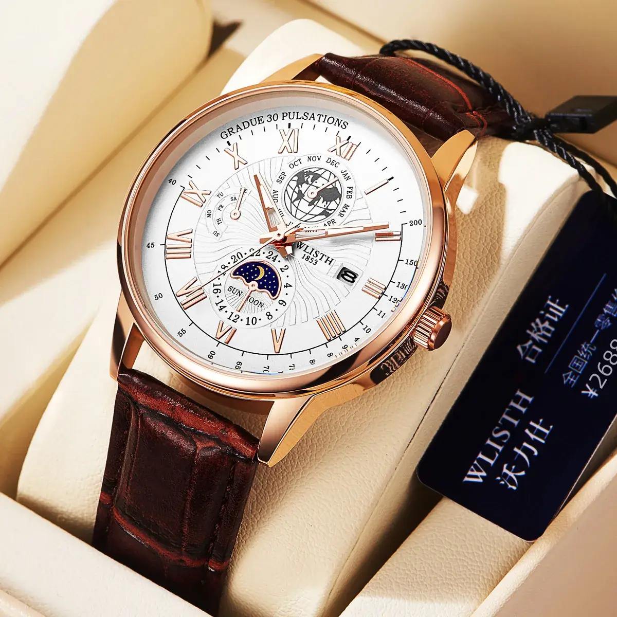 Elegant Men's Quartz Watch Waterproof Business Belt - Image 8