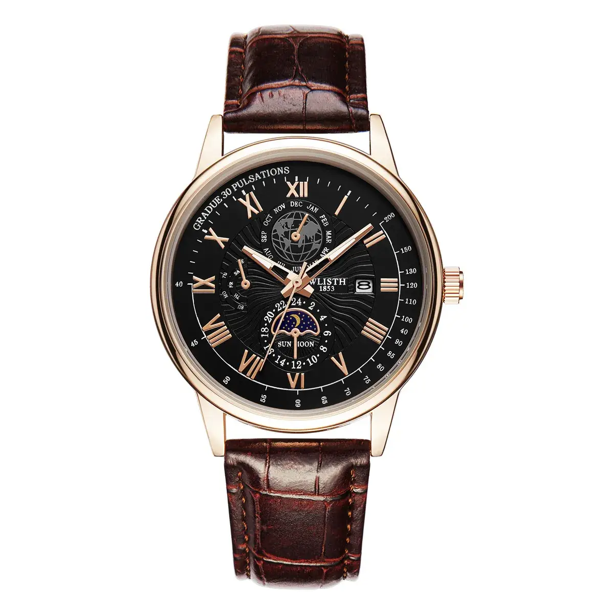 Elegant Men's Quartz Watch Waterproof Business Belt - Image 2