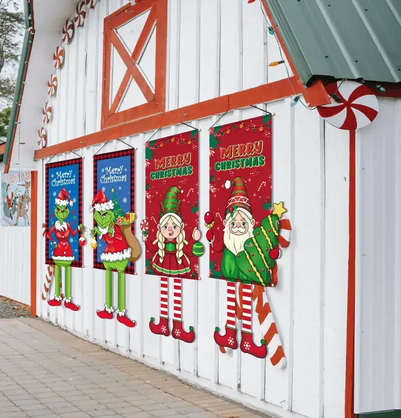 Merry Christmas Snowman Hanging Cloth Decor - Image 17