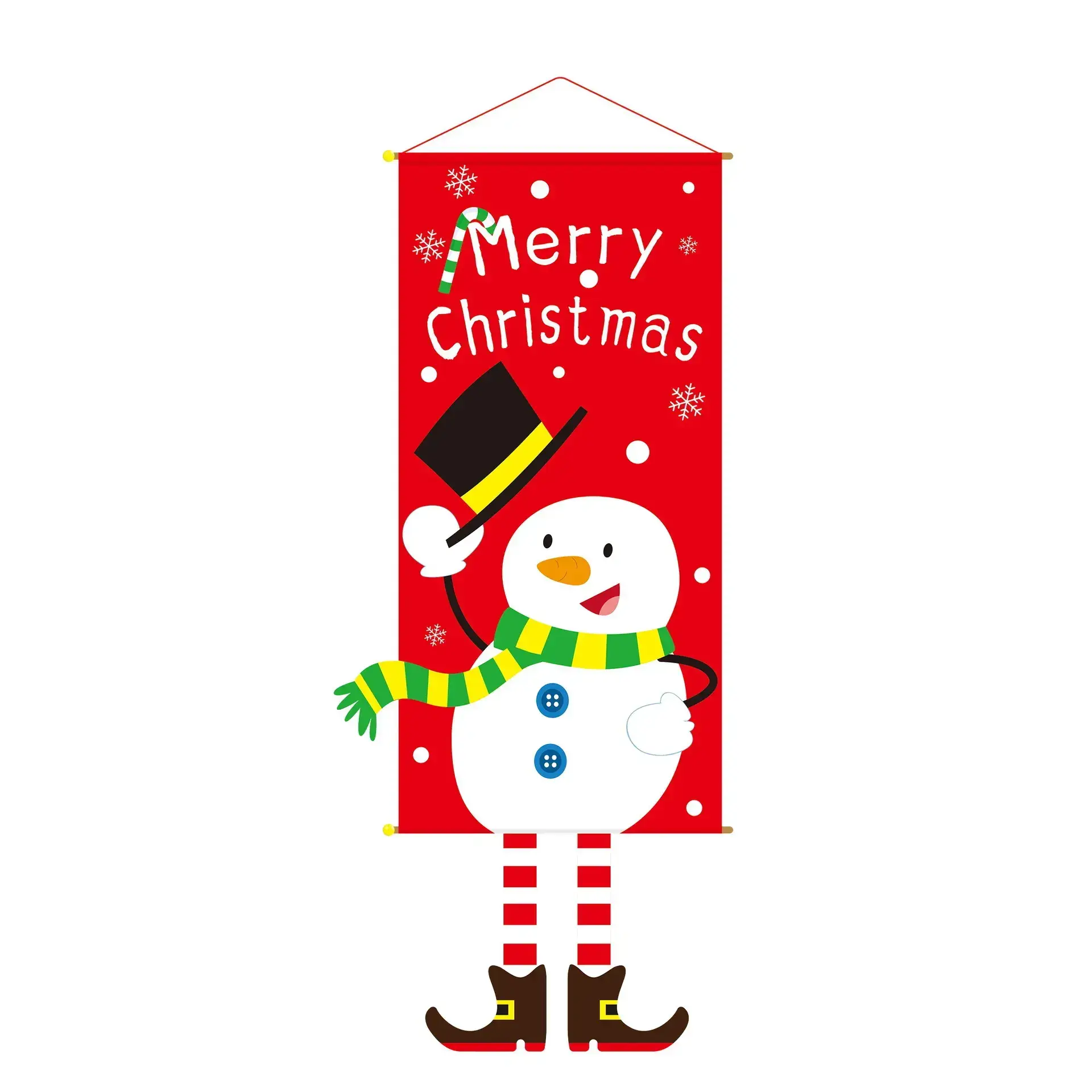 Merry Christmas Snowman Hanging Cloth Decor - Image 12