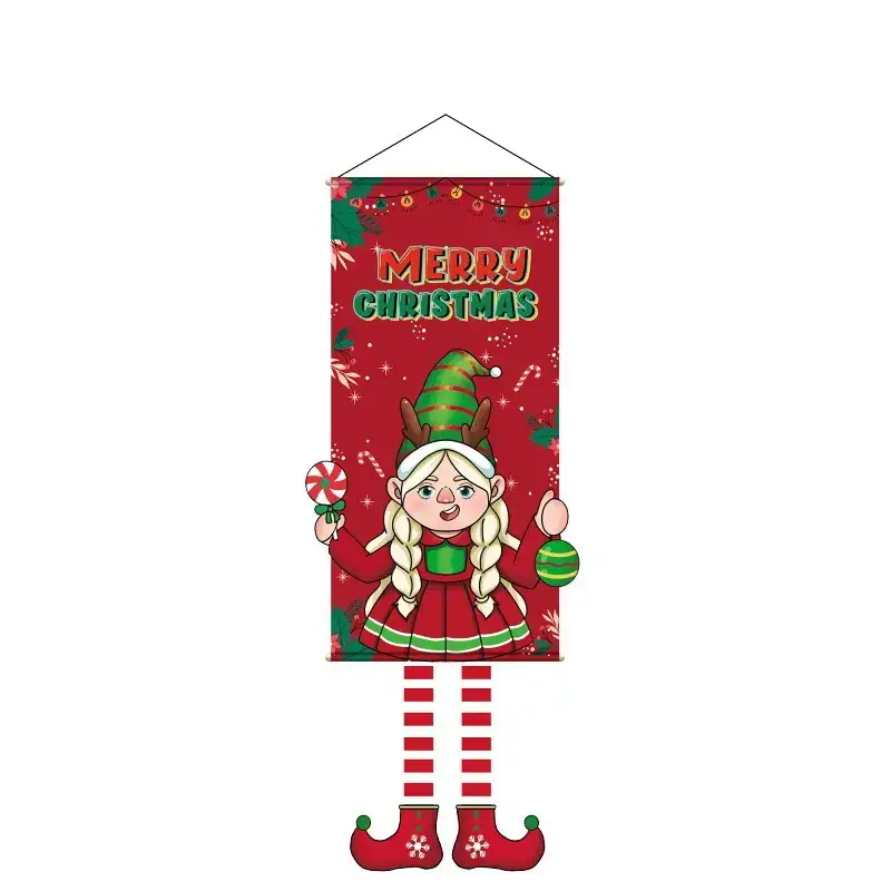Merry Christmas Snowman Hanging Cloth Decor - Image 2