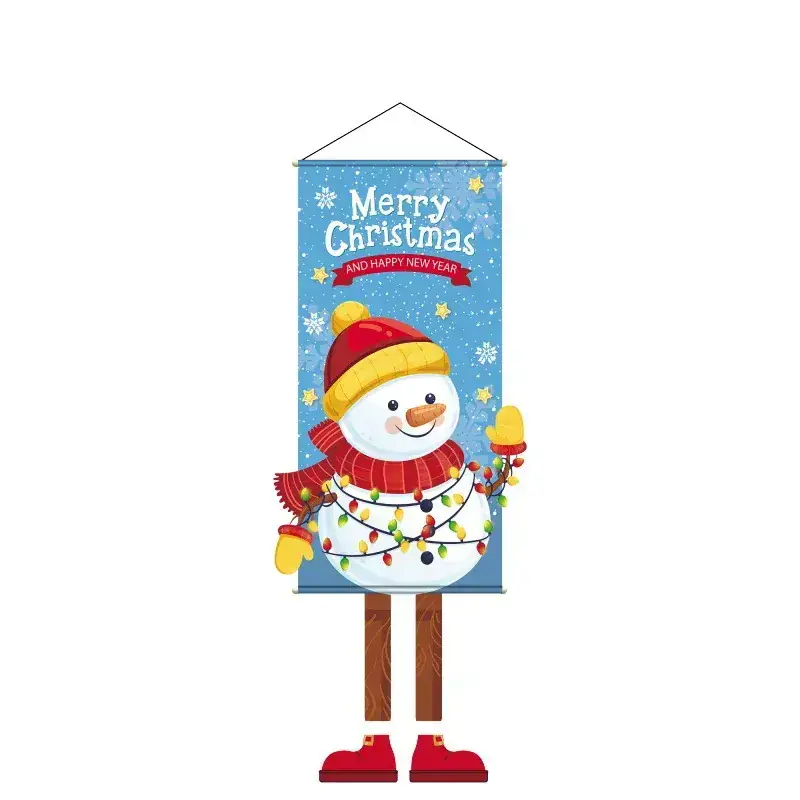 Merry Christmas Snowman Hanging Cloth Decor - Image 9