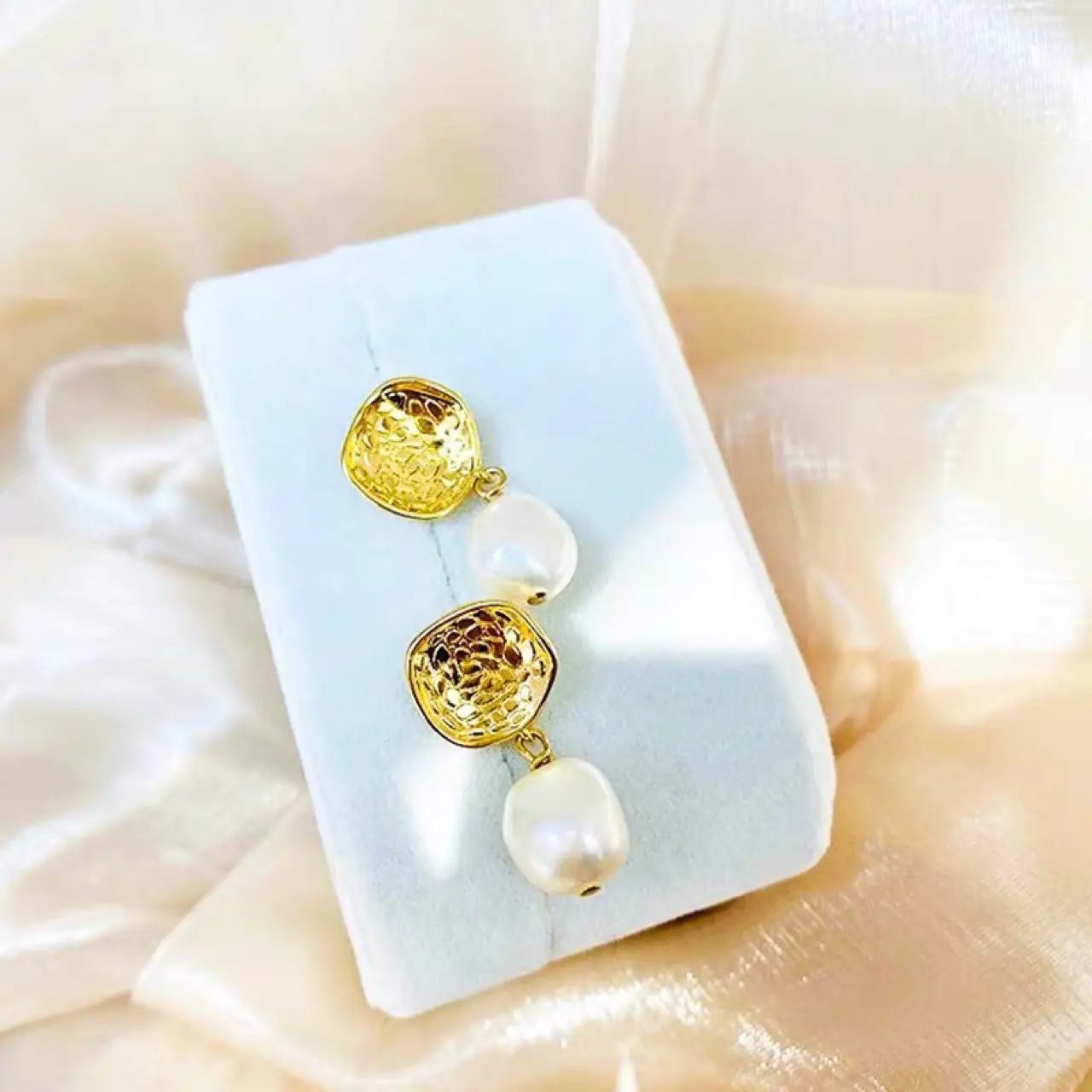 Elegant Pearl Earrings for Women Gold Plated