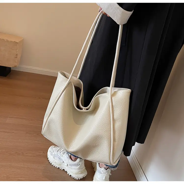 Korean Style Brown Leather Tote Bag for Women — feature 12