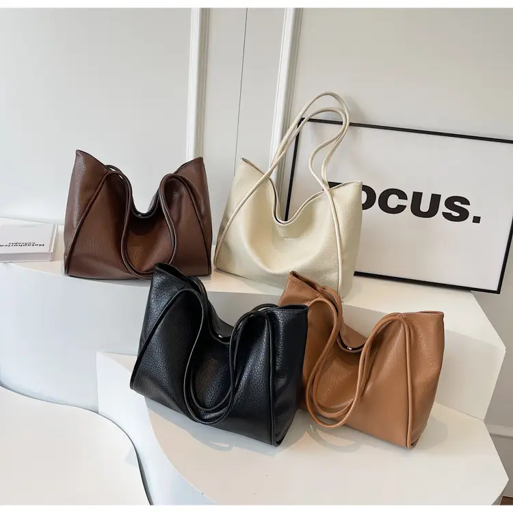 Korean Style Brown Leather Tote Bag for Women — feature 19