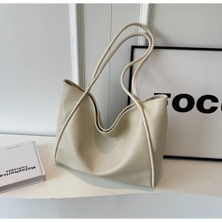 Korean Style Brown Leather Tote Bag for Women — feature 20