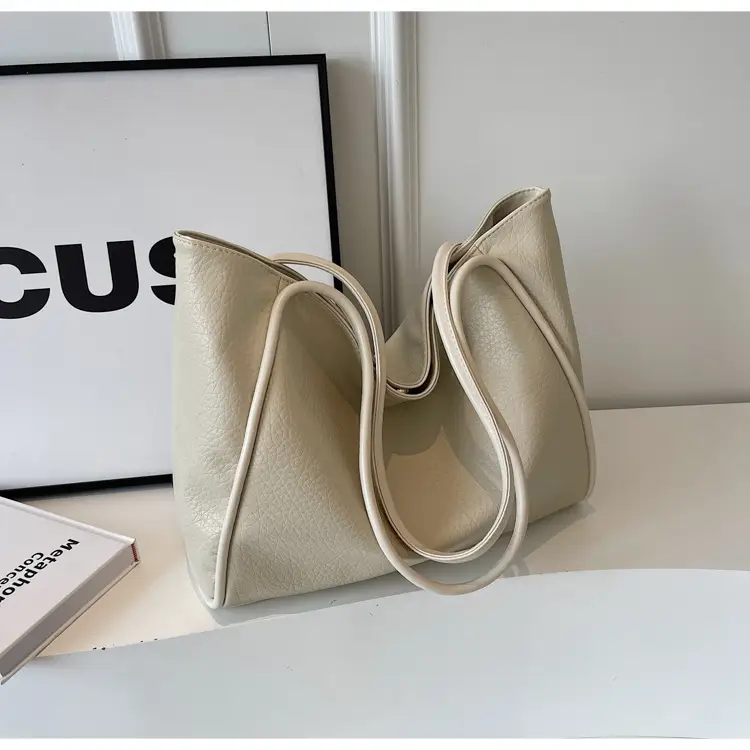 Korean Style Brown Leather Tote Bag for Women — feature 23