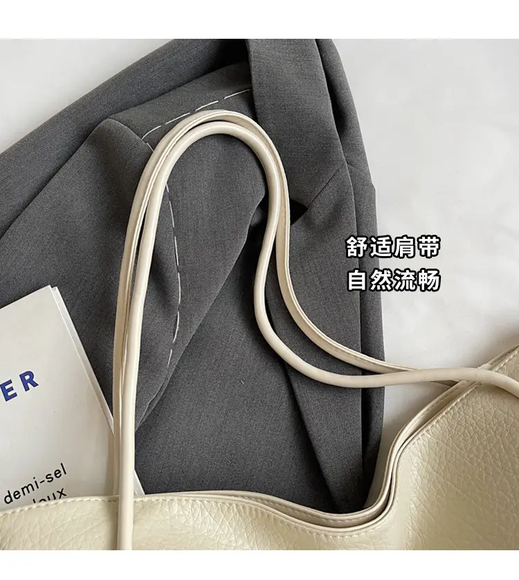 Korean Style Brown Leather Tote Bag for Women — feature 3