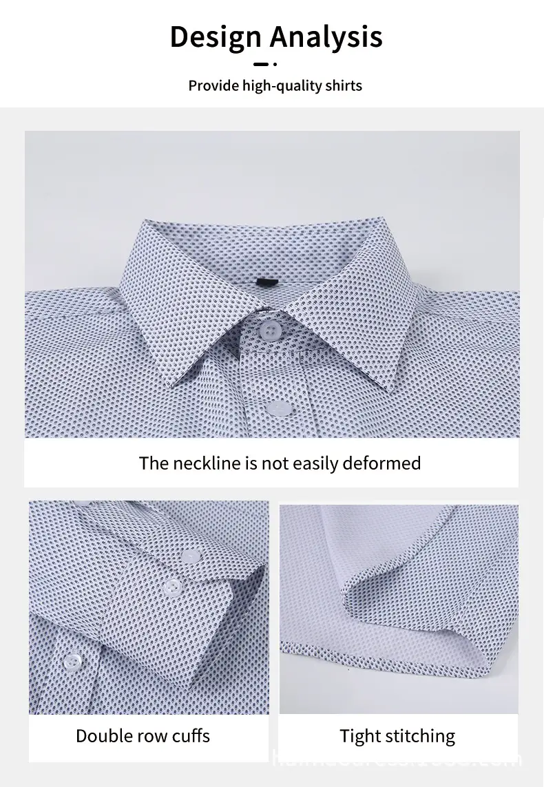 Men's Light Gray Thin Plaid Long Sleeve Shirt Plus Size — feature 18