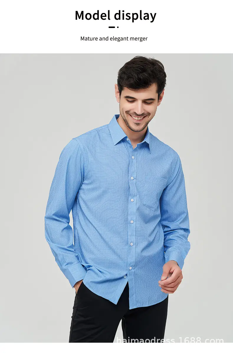 Men's Light Gray Thin Plaid Long Sleeve Shirt Plus Size — feature 22