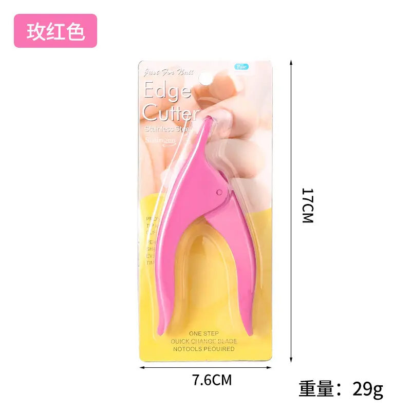 U-Shaped Nail Scissors French Cutters Flat Mouth Manicure - Image 3