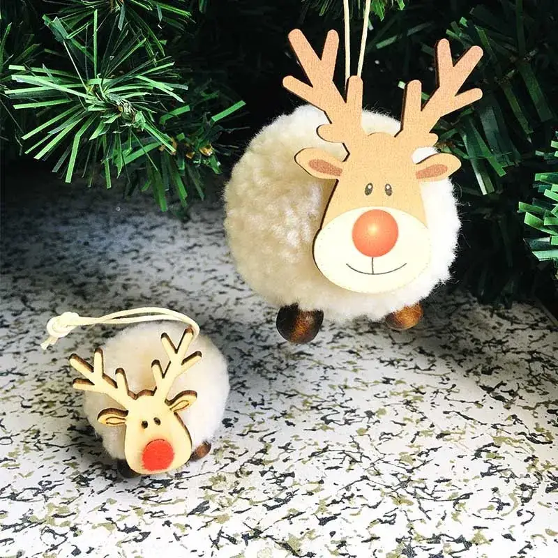 Christmas Dolls 5-Pin Star Decorations for Home Decor