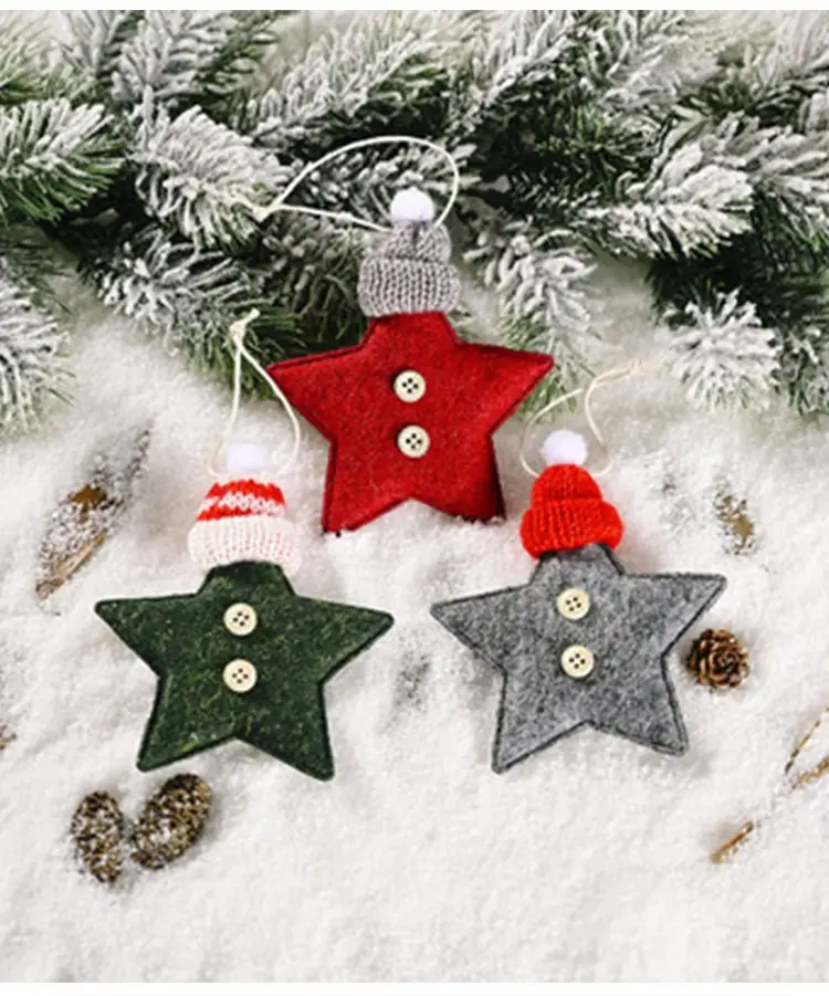 Christmas Dolls 5-Pin Star Decorations for Home Decor — feature 4