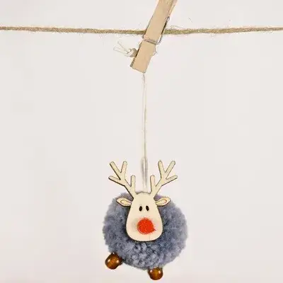 Christmas Dolls 5-Pin Star Decorations for Home Decor