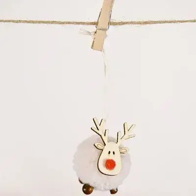 Christmas Dolls 5-Pin Star Decorations for Home Decor