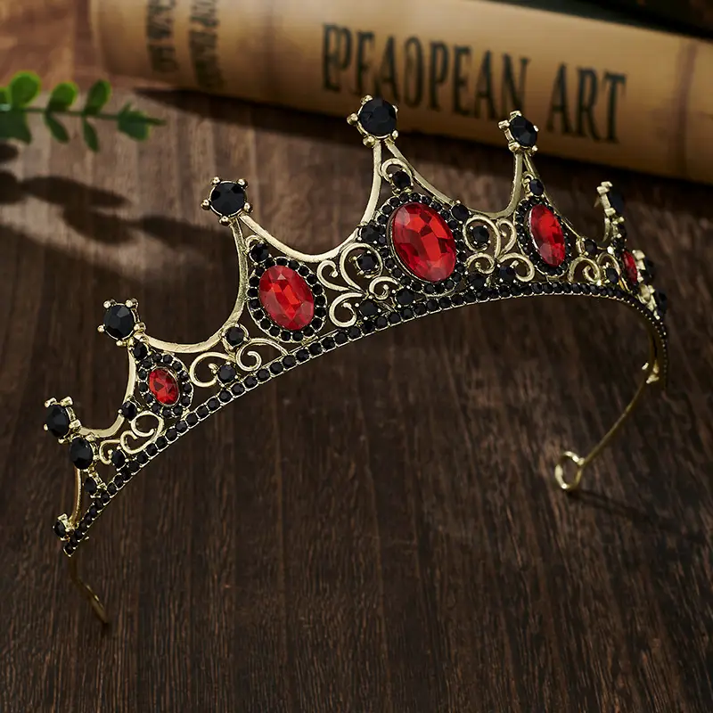 Retro Blue Crystal Princess Crown for Girls Birthday Dance — feature 25