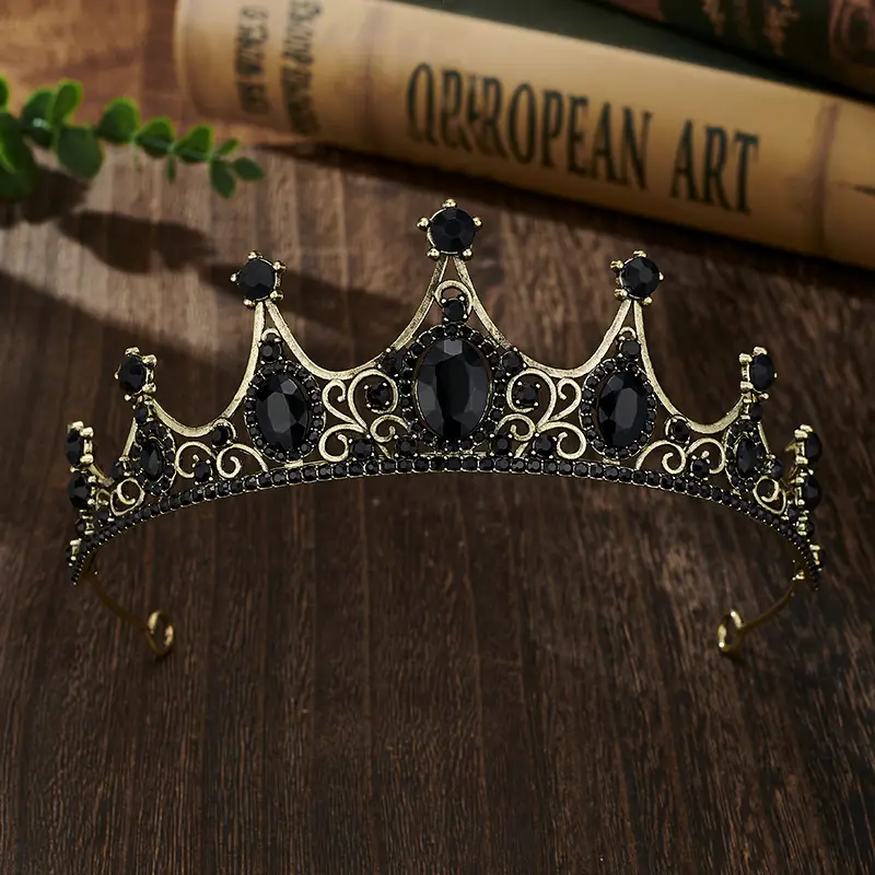 Retro Blue Crystal Princess Crown for Girls Birthday Dance - Image 11