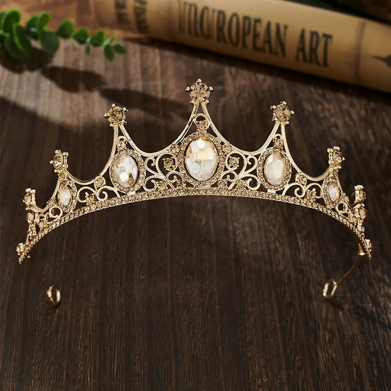 Retro Blue Crystal Princess Crown for Girls Birthday Dance - Image 7