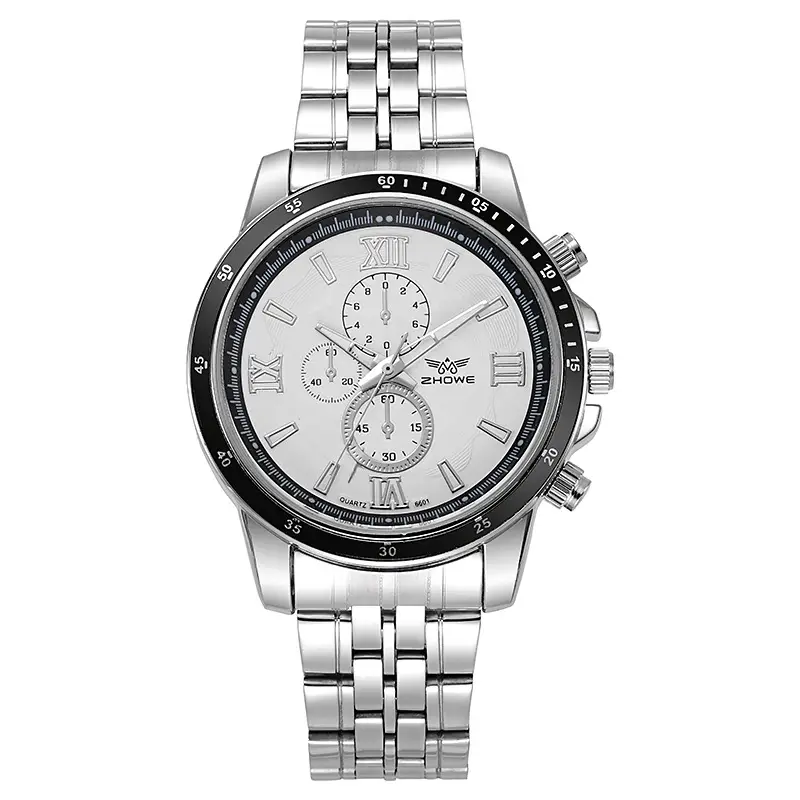 Men's Black Quartz Watch with Silicone Band & Large Dial — feature 8