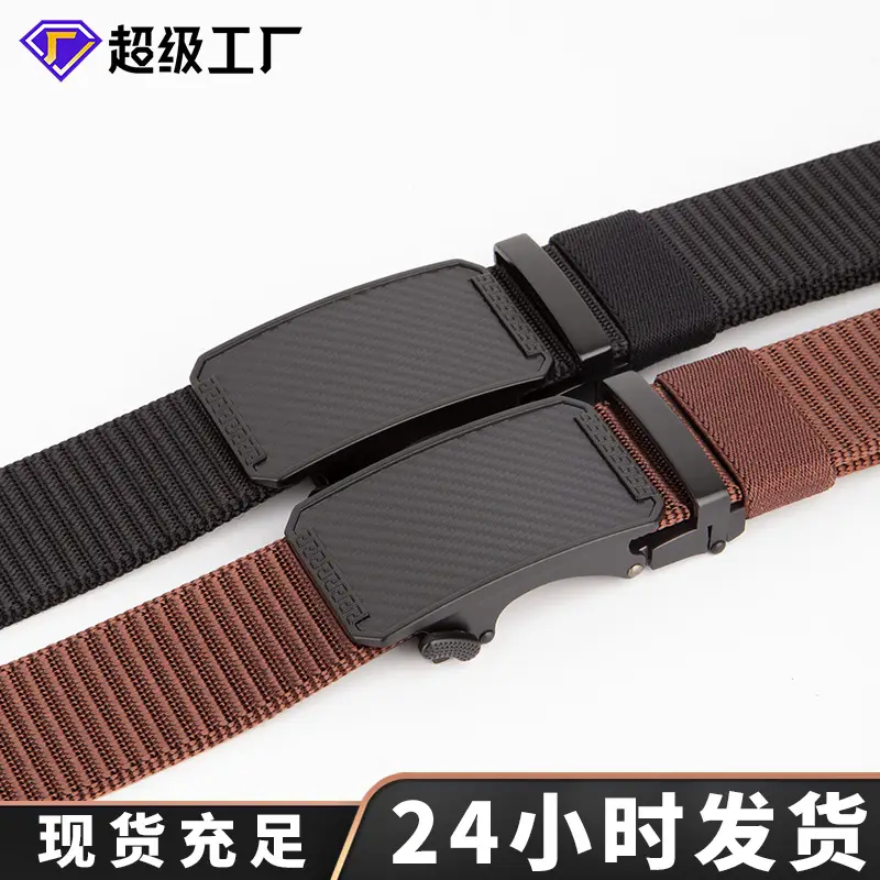 Men's Coffee Color Automatic Buckle Belt - Image 11