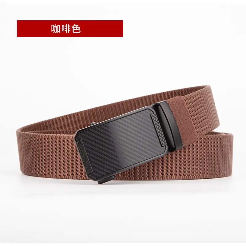 Men's Coffee Color Automatic Buckle Belt - Image 4